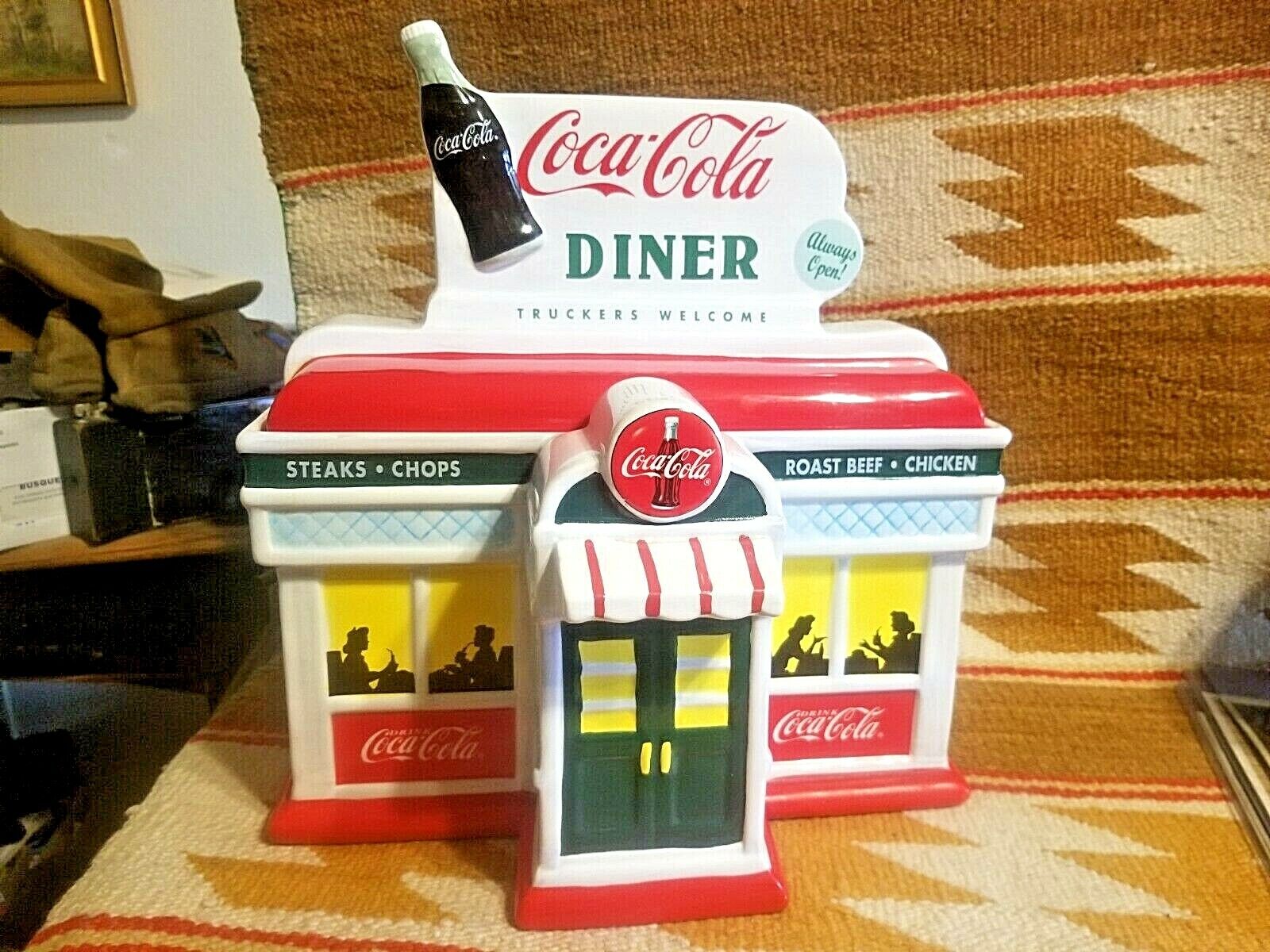 SUPER COOL COCA COLA 1950'S DINER COOKIE JAR COKE 1999 ENESCO PRISTINE CONDITION