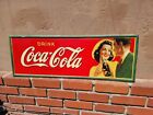 Vintage RARE 1941 Coca-Cola Metal Sign GAS OIL SODA NICE !!