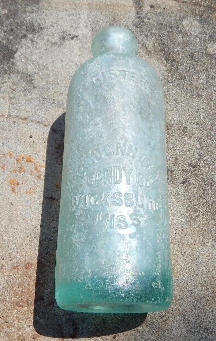 REDUCED! ORIGINAL AS-DUG 1890s BIEDENHARN HUTCH COCA-COLA BOTTLE NEAR PERFECT