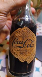 COCA-COLA STRAIGHT SIDED BOTTLE c.1912 ORIGINAL PAPER LABEL SAVANNAH,GA RARE?