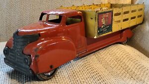 1940s MARX COCA COLA STEEL DELIVERY TRUCK EXCELLENT ORIGINAL!  REDUCED!