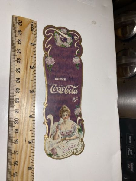 1903 Rare Antique Victorian Litho Original Drink Coca Cola Hilda Clark Bookmark