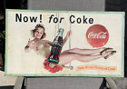 1959  Rare CIRCUS GIRL.  NOW FOR COKE   COCA COLA CARDBOARD   GOOD CONDITION