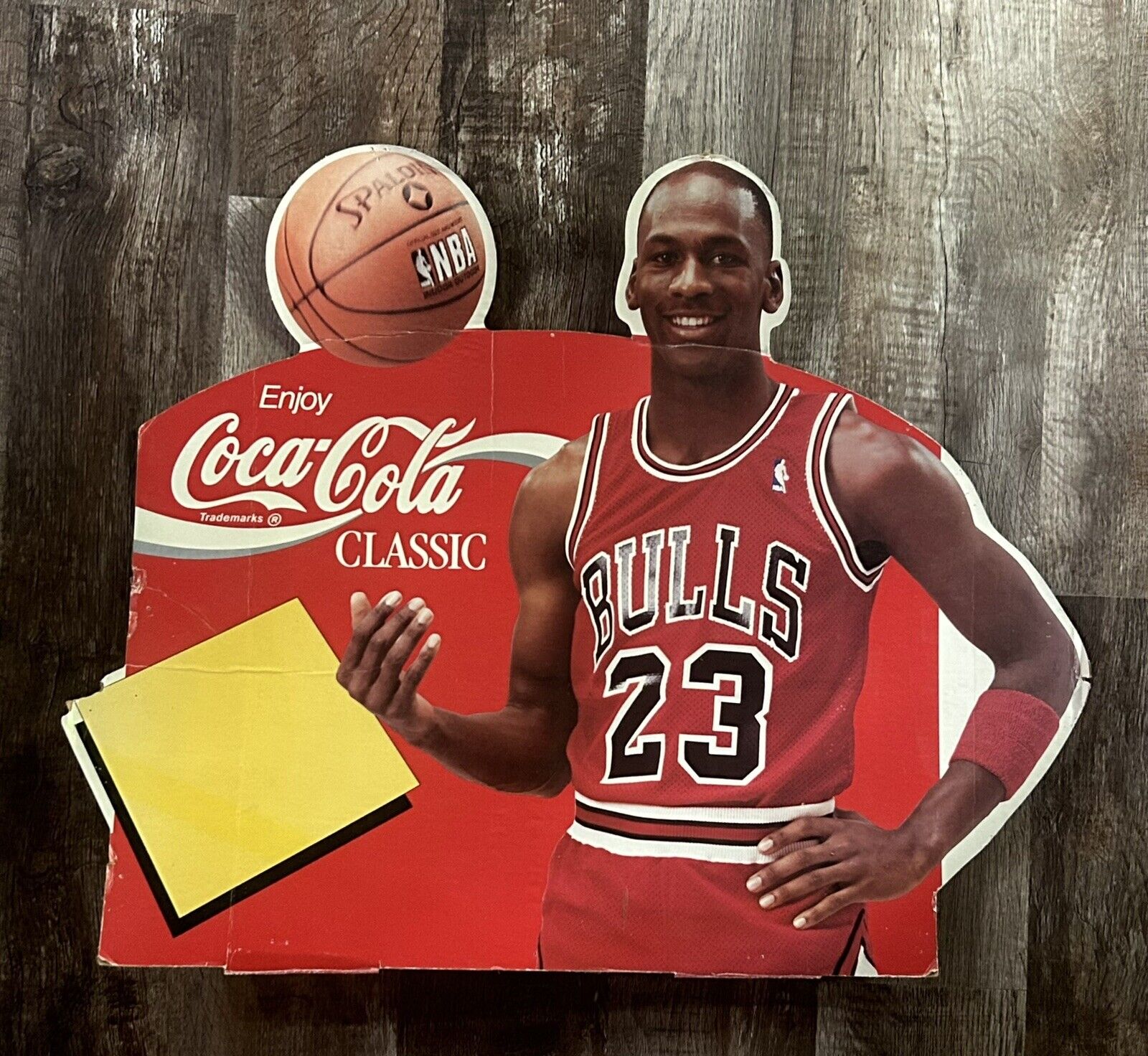 Vintage Michael Jordan Coca Cola Advertisement Cardboard Cutout 1989