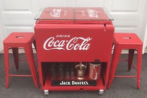 VTG Cavalier Coca Cola Cooler Ice Chest Mini Bar Kitchen Island 1930s 40’s