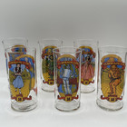 1989 Wizard of Oz 50th Anniversary Coca Cola Collector Glasses Set of 6 Vintage