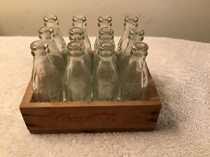 Antique Miniature  Coca-Cola Glass Bottles crate 1930’s