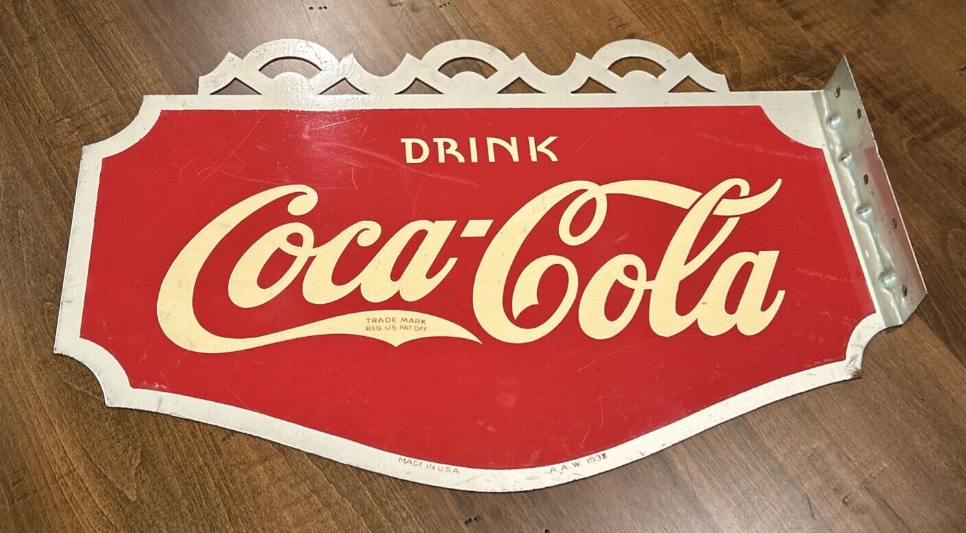 Drink Coca-Cola Vintage Sign A. A. W. 1938