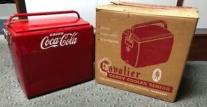 '59 Coca Cola Cavalier Carry Cooler Senior Beautiful w/Original Box! 30 Bottle