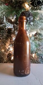 Antique Coca Cola Bottle Amber Brown Straight Side Los Angeles RARE