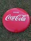 Coca-Cola Porcelain Button Original Brackets On Back