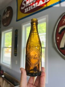 RARE Coca Cola Double Diamond Cumberland MD Straight Side Amber Soda Bottle HTF