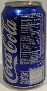 RARE VINTAGE 1996 TEST PROTOTYPE BLUE Coca Cola Coke can