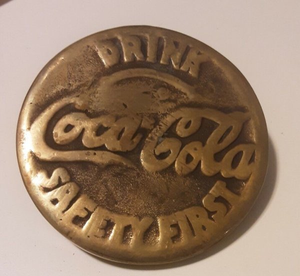 1903 Original COCA COLA SIDEWALK MARKER by NATIONAL SAFETY MARKER CO