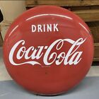 Coca-Cola 36 Inch Button Sign C1950’s~Near Los Angeles