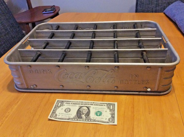 early 1950s heavy Aluminum Coca Cola 24 cup or bottle Stadium Carrier/Caddy- exc