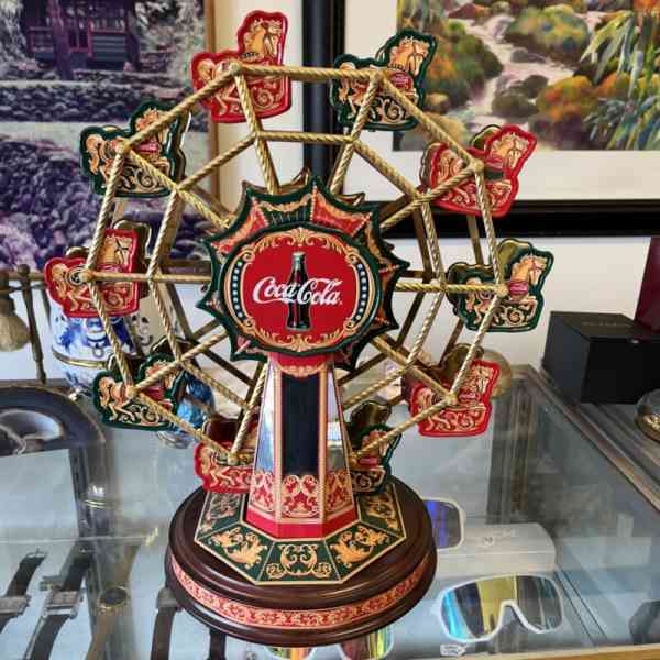 Coca Cola Franklin Mint Collectible Wind Up Ferris Wheel