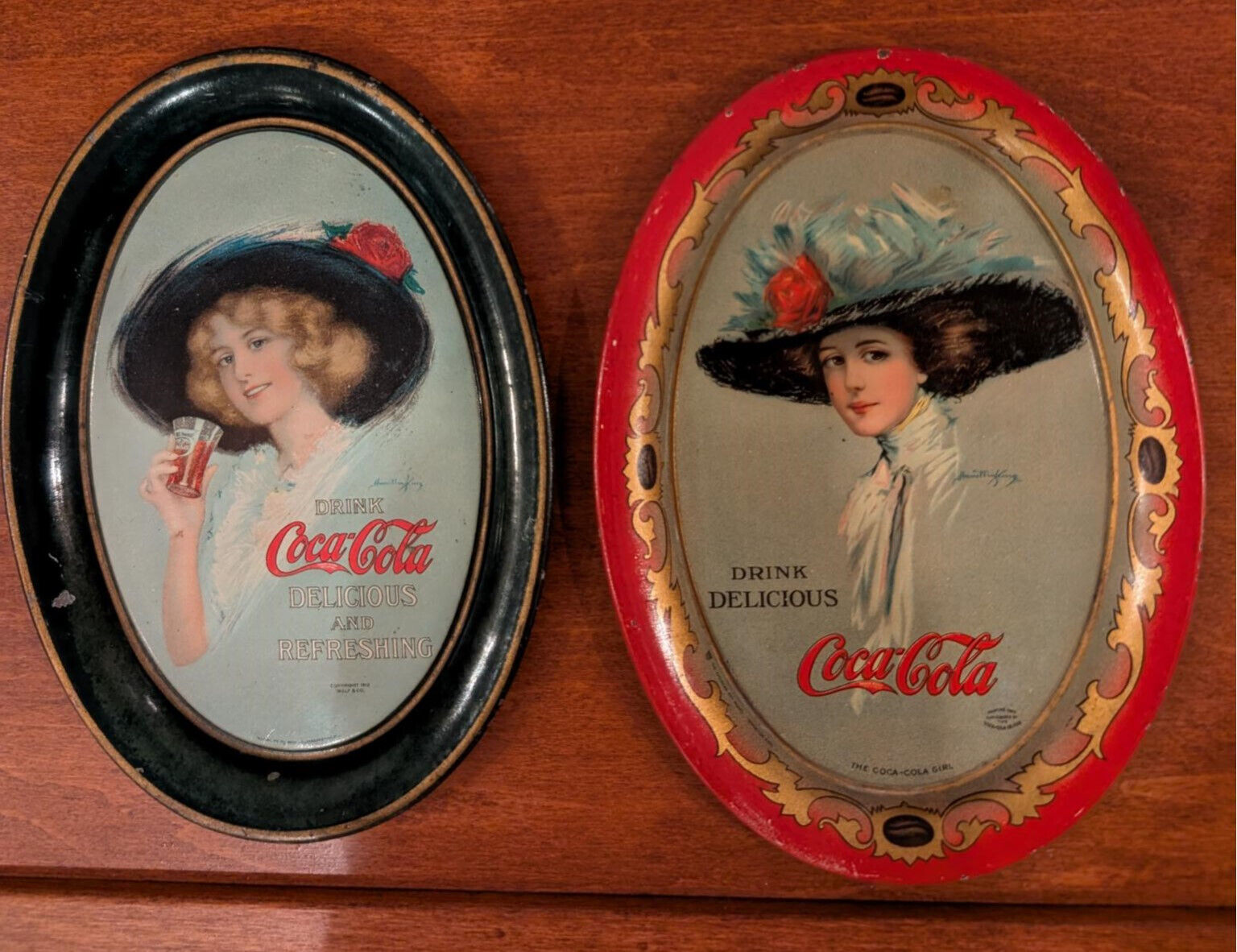 1910 & 1913 Coca-Cola Tip Trays - Both trays available - one auction