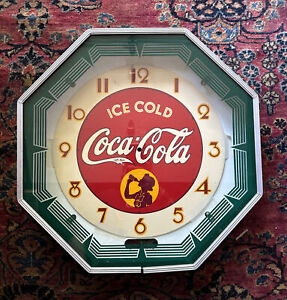 Vintage 1950’s Coca-Cola Neon Sign Case W/ Repro Face & Glass