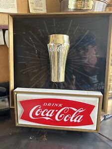 Vintage 1960’s Coca-Cola Starburst Motion Lighted Sign Price Brothers Original