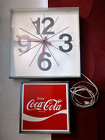 Vintage Coca Cola Light Up Electric Clock Model G-002 Dated April 16, 1974 Works