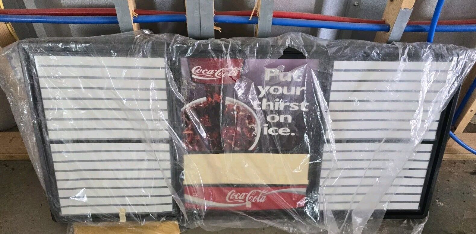 vintage coca cola diner menu board  NEW RARE SEALED 1995 LIGHTED w/#'s  52"X24"