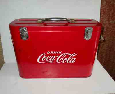Rare Vintage Antique 1940's COCA-COLA AIRLINE COOLER w/Bottle Opener