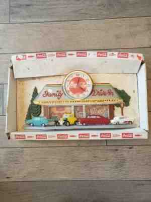 Coca Cola Vintage New Haven Burwood 3D Family Drive In Clock 1988 New