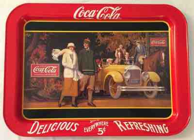 Vintage 1987 Coca-Cola "Touring Car" Tray