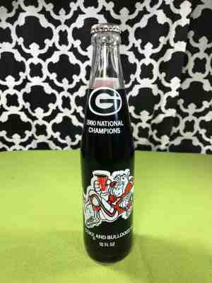 COKE Coca-Cola Georgia Bulldogs UGA 1980 National Champions Bottle - 10 FL OZ