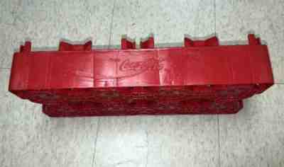 Authentic Coca Cola 2 ltr Carrier RED Plastic Castle Crate 8 Bottles HUSKY Coke
