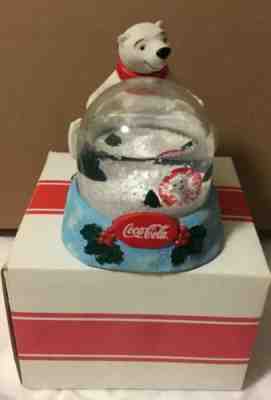 2003 Coca Cola/Hardees Snow Globe W/Polar Bear Still In Box