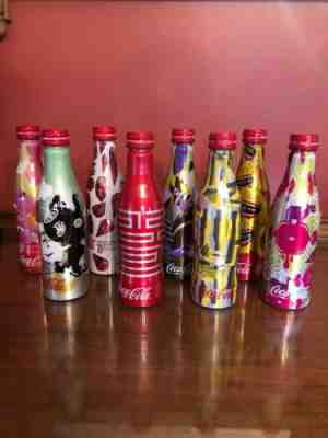 COCA-COLA Coke 2008 Beijing China Olympics WE8 Aluminum Bottle Complete Set of 8