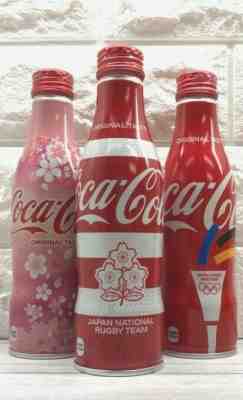 Coca-Cola Olympic/ sakura/ Japan Rugby World Cup limited  250 can 3 bottle set