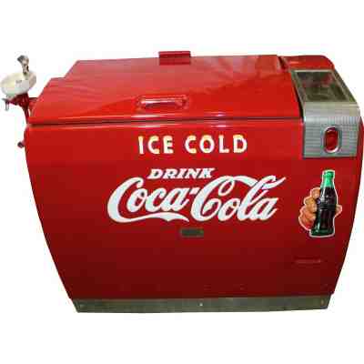 Coca-Cola Westinghouse WE-6 Cooler w/Porcelain Water Fountain Addition