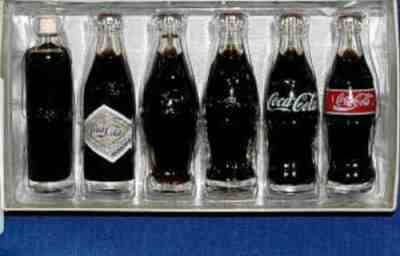 Evolution of The COCA-COLA CONTOUR BOTTLE 100th Anniversary MINIATURE BOTTLES