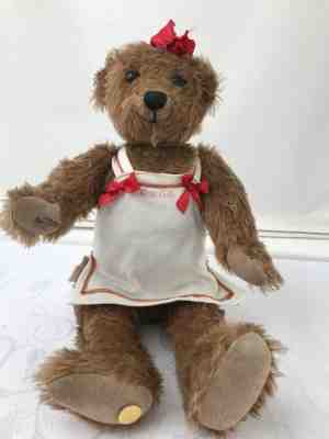 Vintage Coca Cola Heirloom Girl Plush Jointed Limited Edition Teddy Bear Brown