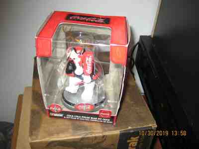 COCA COLA NASCAR POLAR BEAR PIT CREW W/GAS CAN ORNAMENT & BONUS ITEMS
