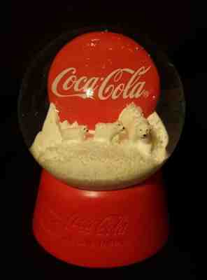 Coca Cola Coke Arctic Home Polar Bears Snow Globe Collectible gift