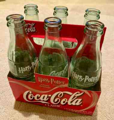 2002 Harry Potter And The Chamber Of Secrets Coca Cola 6 Pack 8oz Empty Bottles