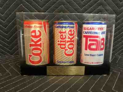 Executive 1983 Vintage Coca Cola Caffeine Free Diet Coke TAB Can Lucite Encased