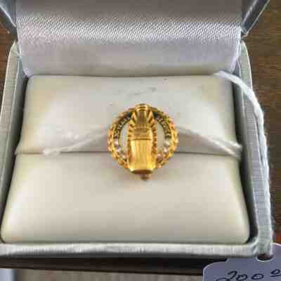 Coca Cola Vintage 30 Year Service Pin With 6 Diamonds 10 K Gold Filled