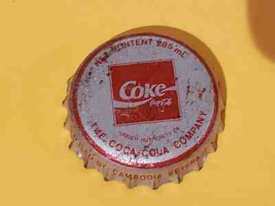 Coca Cola Cambodia Soda Bottle Cap Crown Coke Beer Old Rare