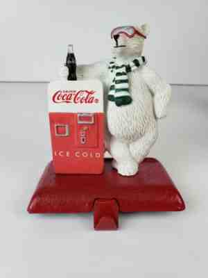 Coca Cola Polar Bear Stocking Holder Christmas 1997