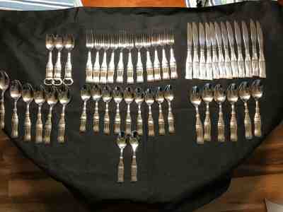 Coca-cola Bottle stainless steel flatware Gibson 49 Pieces Coke Utensils Vintage