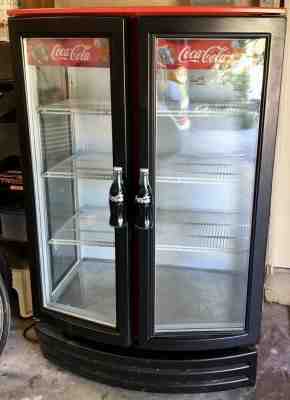 Retro Coke Machine Coca Cola Soda Large Commercial Refrigerator