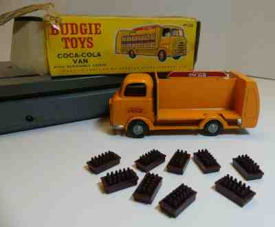 Late 1950's Budgie Toys Coca-Cola van truck with box & 9 cases - Stock No. 228