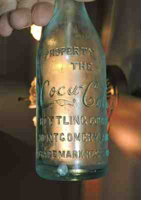 RARE ORIGINAL STRAIGHT SIDE " COCA COLA  BOTTLE  " MONGOMERTY, ALA. " NICE "
