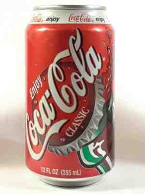 2001 Sealed Coca Cola Can from USA, Atlanta Unopened Coke, Enjoy Classic 1999 Ad