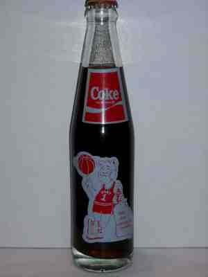 10 OZ COCA COLA COMMEMORATIVE BOTTLE - 1986 HART COUNTY AAA CHAMPIONS (ERROR)